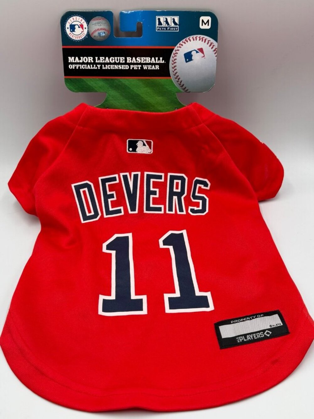 Pets First Rafael Devers Boston Red Sox Dog Jersey Size M